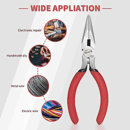 Needle Nose Pliers, 5 Inch, 5 Pack, Jewelry Making Tools - color: 5 Pcs