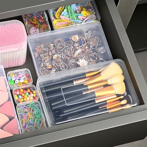 Clear Small Plastic Storage Containers with Lids, 28 Pack - size: 5 Size 28 Pcs