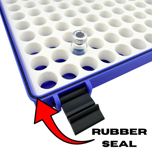 Vial Storage Case for 3ml Peptide Vials, 100 Slot, Blue White