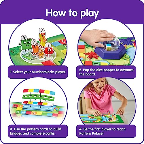 hand2mind Numberblocks Race to Pattern Palace! Board Game, Ages 3+