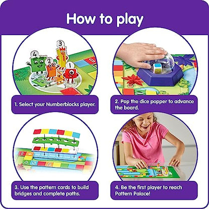 hand2mind Numberblocks Race to Pattern Palace! Board Game, Ages 3+