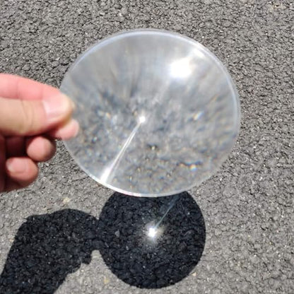 Φ100mm (3.94") Fresnel Lens, 50mm (1.97") Focal Length PMMA for Precision Inspection, LED Lighting Mods & Optical Thermal Experiments - size: Focal Length 50mm