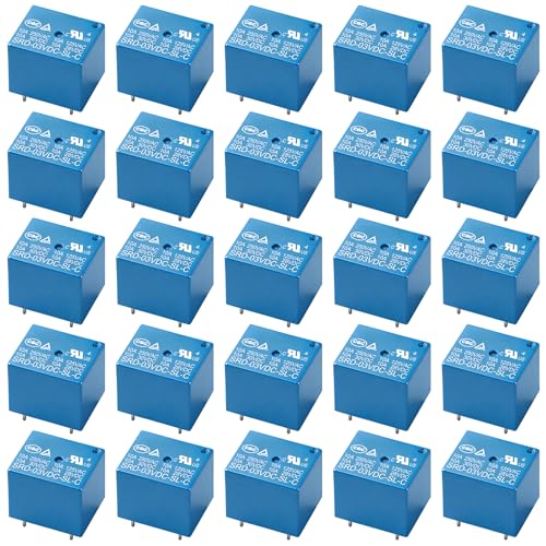 25Pcs PCB Power Relay SRD-03VDC-SL-C, DC 3V Coil, 10A 250VAC, SPDT, 5 Pin, for Household Appliance Boards (25) - size: 3VDC