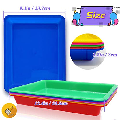 10 Pack Activity Plastic Crafts Art Tray,12.4”x 9.3" x 1.2" - size: Medium