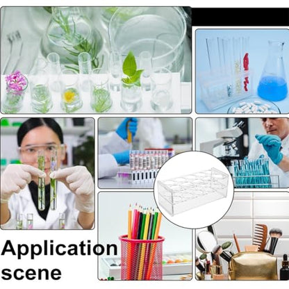10 Holes Clear Acrylic Test Tube Rack 30mm Diameter for 50ml Tube - size: 30mm