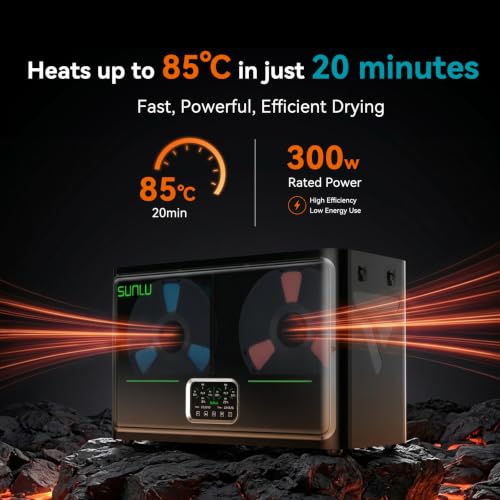 SUNLU S4 Pro 3D Printer Filament Dryer Box, Upgrade Filadryer S4 (Black) - style: Dry&Anneal Box-S4 Pro FilaDryer Black