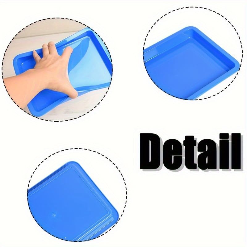 Plastic Art Trays,5 Pieces Stackable Activity Crafts Organizer, Serving, Jewelry Tray for DIY Projects, Painting, Beads, Organizing Supply