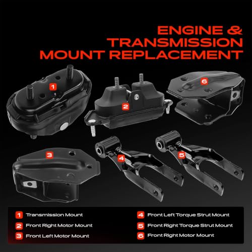 A-Premium Engine Motor and Transmission Mount Kit, with Torque Strut Mount