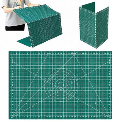 Teenyyou 36" L x 24" W Self Healing Foldable Cutting Mat, Green - color: Green, size: 36" L x 24" W