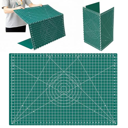 Teenyyou 36" L x 24" W Self Healing Foldable Cutting Mat, Green - color: Green, size: 36" L x 24" W