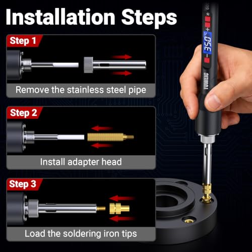 Heat-Set Threaded Insert Kit – 286pcs with 60W Digital Soldering Iron, Stand, Tweezers & M4 Nuts, Screws & Caps for Plastic Thread Repair and DIY Projects - size: M4