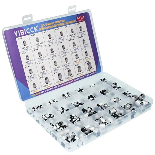24 Values 400Pcs SMD Aluminum Electrolytic Capacitors Assortment Kit