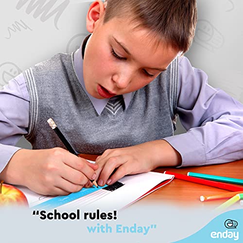 Flexible Ruler Blue, 12 in (30 cm) Soft Plastic Shatter Resistant Straight Edge Ruler, Bendable Kids & Adults Ruler w/Inches & Metrics Also Available in Pink, Purple, Red, Grey, Green, 1 Pc –By Enday - color: Blue