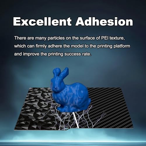 264x276mm 3D Printer Build Plate Smooth PEO+Smooth PET Spring Steel Sheet for Anycubic Kobra S1/ Kobra X/Kobra 4 Heated Bed (Carbon Fiber + Diamond Pattern) - size: 264x276mm