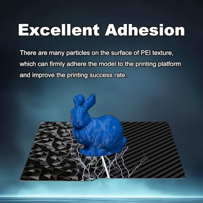 264x276mm 3D Printer Build Plate Smooth PEO+Smooth PET Spring Steel Sheet for Anycubic Kobra S1/ Kobra X/Kobra 4 Heated Bed (Carbon Fiber + Diamond Pattern) - size: 264x276mm