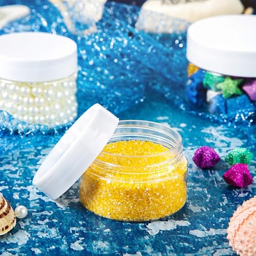 SATINIOR 24 Pcs Clear Plastic Jars with White Lids,1oz - color: White Lid, size: 1 oz