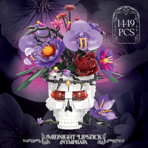 59005 Phantom Fairy Building Blocks Flower Set, 1449 Pieces of Floral and Plant Series Block Sets, Adult Creative Enthusiast Model Gifts and Unique Collectibles, Can be Used for Room Decoration - color: A8