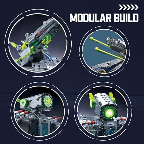 Robot Robotic Dog Building Set for Boys Ages 8-12, 1609 Pieces STEM Animal Toys Model Building Kit, Gift for Adults Kids Teens Ages 8-14 (Static) - color: Green