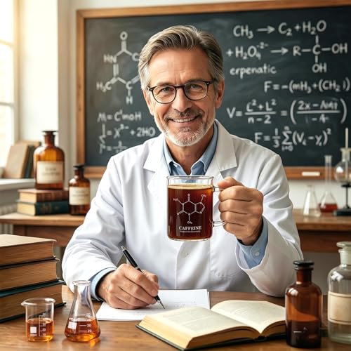 Beaker Mug Shot Glasses Set of 5-16 oz Coffee Mug & 1.7 oz Beakers & 1.7 oz Erlenmeyer Flasks