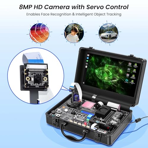ELECROW AI Starter Kit for Jetson Orin Nano with 11.6" Screen, 30 Sensors