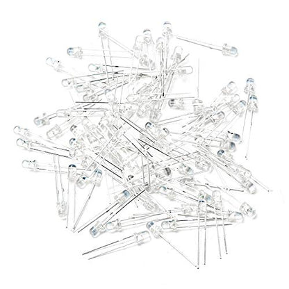 CHANZON 100 pcs 3mm Blue LED Diode Lights (DC 3V 20mA) - color: F) Blue, size: 3mm Round Top