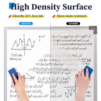 Maxtek Whiteboard on Wheels 36 x 24 in, Magnetic Rolling Dry Erase Easel - color: White, size: 24"W x 36"H