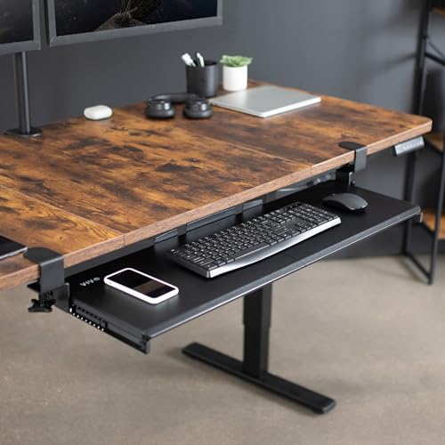VIVO Black Extra Large Clamp-on 34 x 11 in Keyboard Tray, MOUNT-KB15EB - color: Black, size: 34 inch