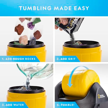 National Geographic Starter Rock Tumbler Kit for Kids and Adults