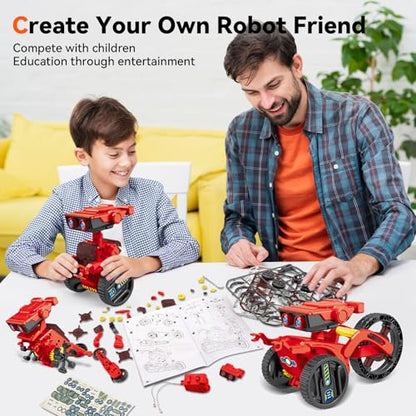 Jiakora STEM 12-in-1 Education Robots Toys for Boys Age 8-12, DIY Educational Toy Science Kits for Kids, Building Experiment Robotics Set Birthday Gifts for 8 9 10 11 12 Years Old Boys Girls Teens