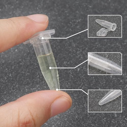 5ml Microcentrifuge Tube with Snap Cap, Plastic Centrifuge Tube EP Vial Sample Storage Container Fragrance Beads, Pack of 300