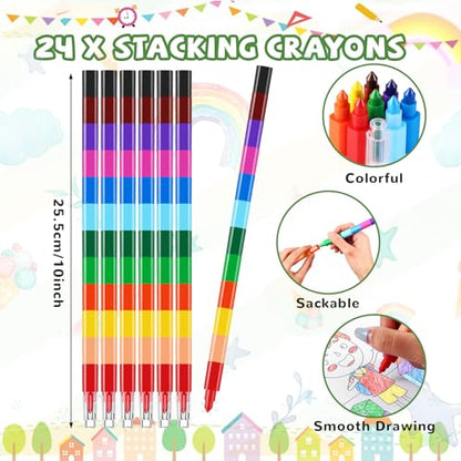BenLouis 24 Kindergarten Coloring Books with 24 Crayons for Kids Bulk - style: Preschool