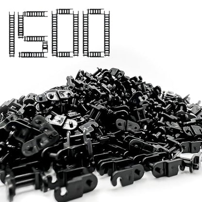 1500PCS Technical Chain Link Tread Compatible with legoes 3711 and Other Brands Build Custom Tracks Vehicles Tank Track(Black) - color: Black 1500pcs