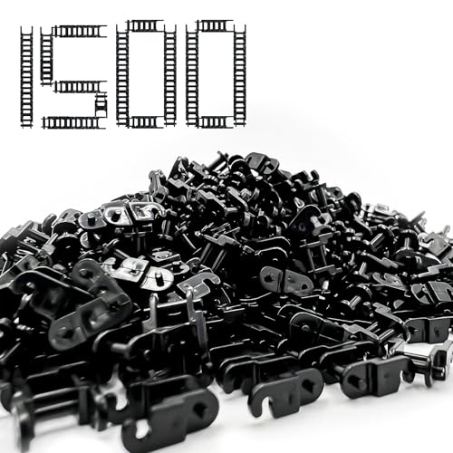 1500PCS Technical Chain Link Tread Compatible with legoes 3711 and Other Brands Build Custom Tracks Vehicles Tank Track(Black) - color: Black 1500pcs