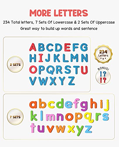 Gamenote Magnetic Alphabet Letters Kit, 238 Pcs with Magnet Board - style: 238PCS