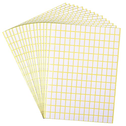 2940 Pcs Matte Small White Labels Stickers Blank Labels Removable Price Tags Labels Stickers for Jars Boxes File Folders Envelopes School Office Kitchen (13 X 9 mm) - color: 2940pcs 13x9mm