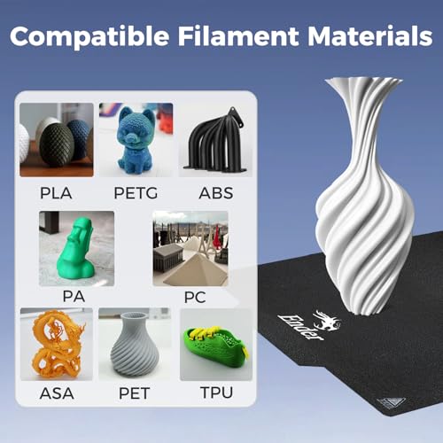 Creality Ender 3 Build Plate 2PCS 235 * 235mm Soft Magnetic 3D Printer Bed PC Coating 3D Printer Mat for Ender 3/Ender3 V2/Ender 3 V3 SE/Ender 3 Pro/Ender 5 Pro - style: Ender 3 Plate 2PCS