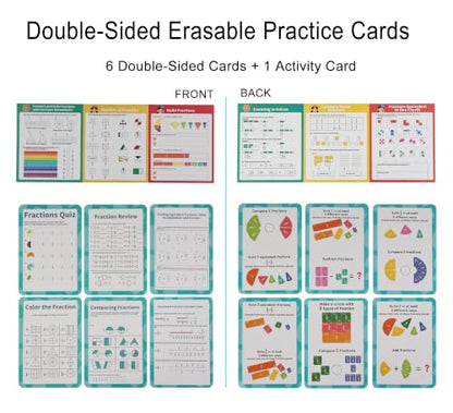 Magnetic Fraction Playbook, Math Manipulatives Fraction Book for Kids