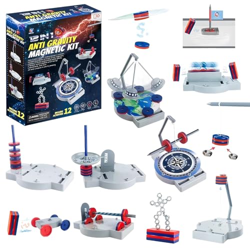 12-in-1 Anti Gravity Magnetic Levitation Science Kit,Physics Magnet Toys