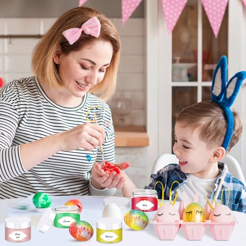 PeacePeo 4 OZ Plastic Jars with Lids, 72 Pcs Clear Storage Containers