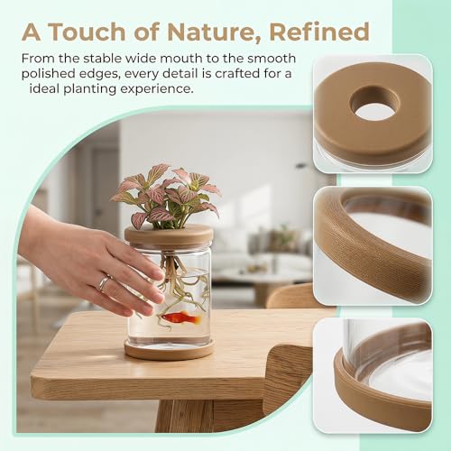 Propagation Stations,Plants Propagation Station Desktop Plant Terrarium Glass Hydroponic Vases, Water Plant Jars, Gardening for Women Mom Plant Lovers,1Pcs