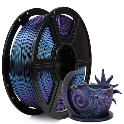 FLASHFORGE Chameleon Gradient Rapid PLA Filament Burnt Titanium & Nebula Purple, High Speed PLA Filament 1.75mm Max 500mm/s Fast Printing, Displays Shimmering Effects from Various Angles and Light - color: Chameleon Gradient Burnt Titanium & Nebula Purple