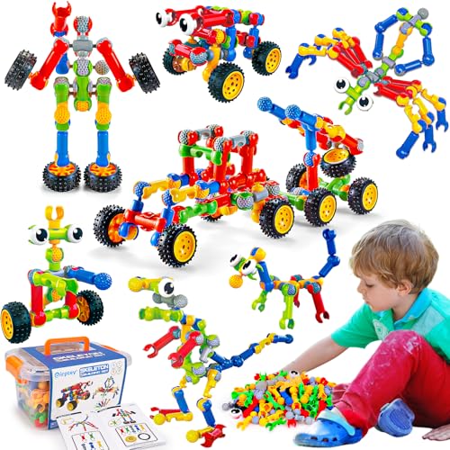 Qirptey Kids STEM Building Toys for 3 4 5 6 7 8+ Year Old Boy Birthday Gift - style: 125 PCS