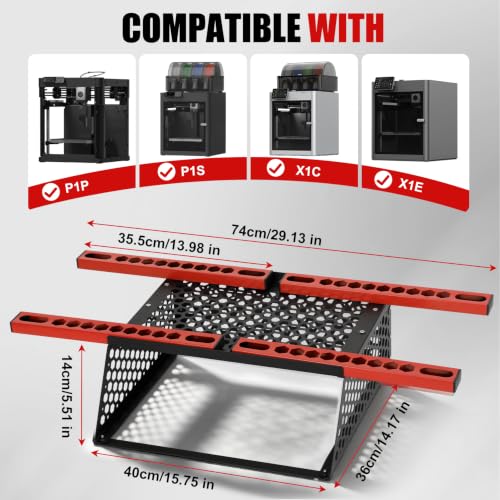 AMS Stand Riser Fit for Lab P1S/P1P/X1C/X1E 3D Printers for 2 AMS/AMS 2 Pro