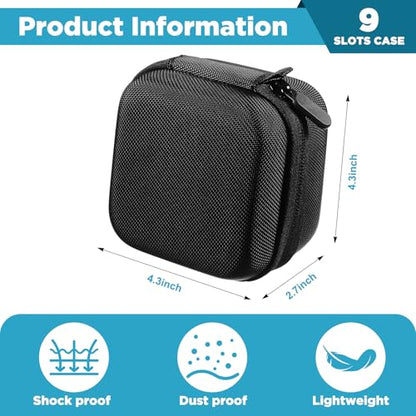 Teenyyou 9 Slots Peptide Case for Fridge Fits Standard 10ml Vials - color: Black, size: 9 Slots, style: Solid
