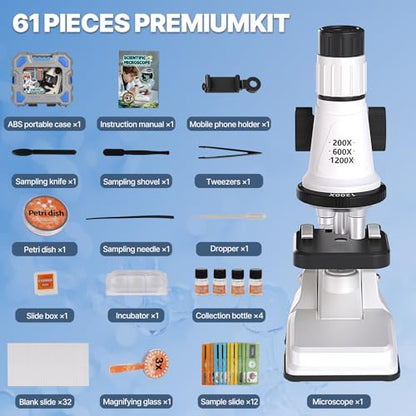 Kids Microscope Kit with Blank and Prepared Slides