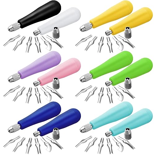 12 Pack,Multicolor,Umigy Craft Linoleum Cutter Kit Carving Tools Assortment