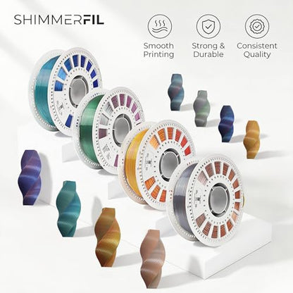 Silk Tri Color PLA+ 1.75mm Red Yellow Blue 3-in-1 Coextrusion - color: Red-yellow-blue