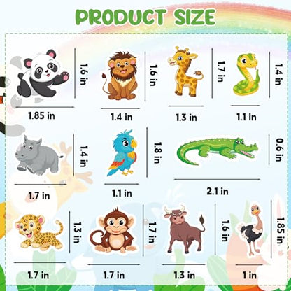 300Pcs Animals Foam Stickers, Self-Adhesive Cartoon Forest Animals Foam Reward Stickers for Crafts Forest Theme Party Favors Home Classroom DIY Supplies - style: Animals