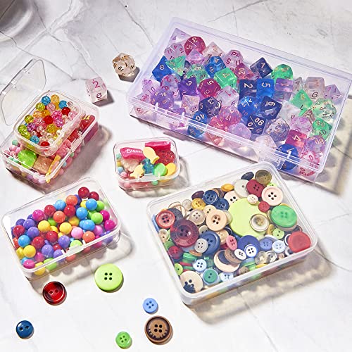 Clear Small Plastic Storage Containers with Lids, 24 Pack - size: 4 Size 24 Pcs