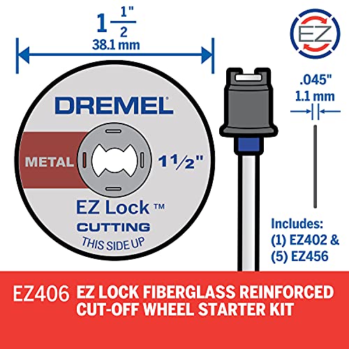 Dremel EZ406-02 EZ-Lock Starter Kit with Rotary Tool Cutting Wheels - size: 1-Pack